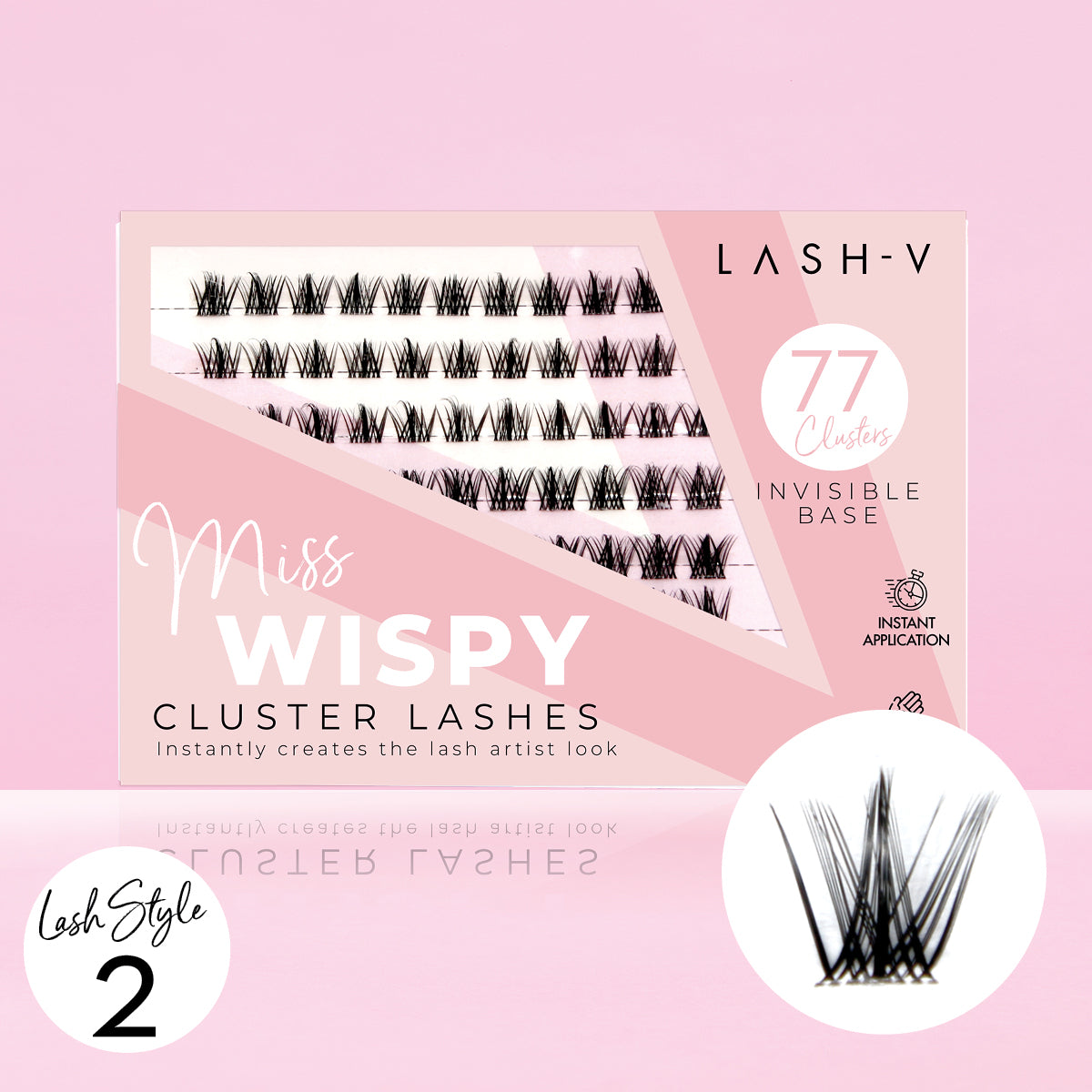 Miss Wispy Cluster Lashes - 77 Clusters Style 2 Pointed Wispies Combo Kit - One V Salon