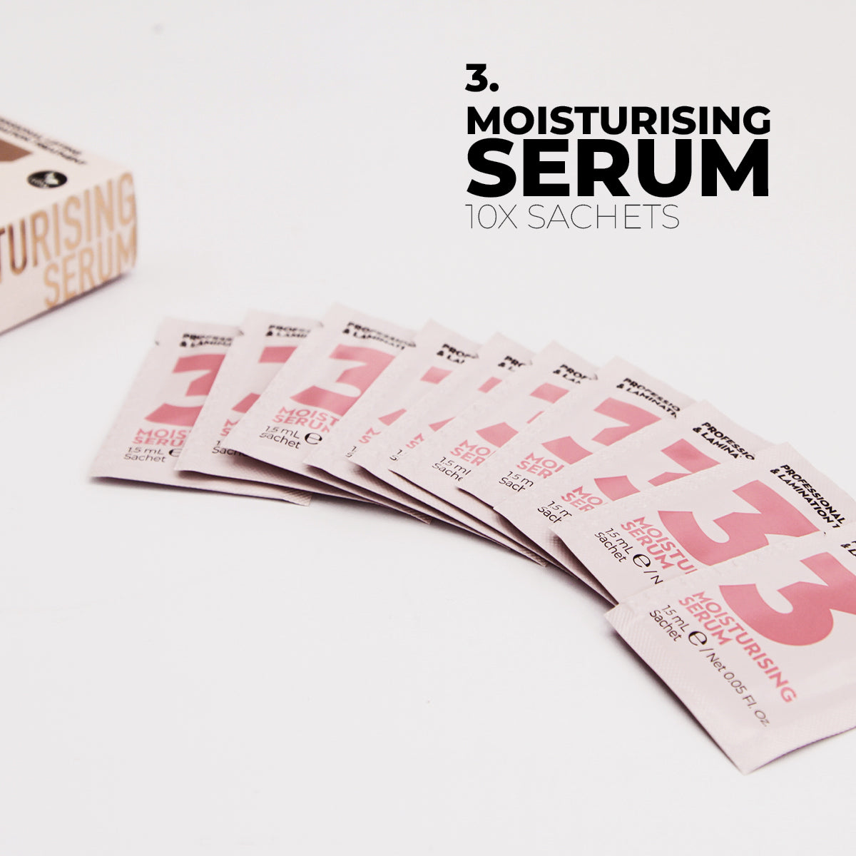 Lash Lift & Brow Lamination Solution – 30 Sachet Pack (Steps 1, 2 & 3) - One V Salon