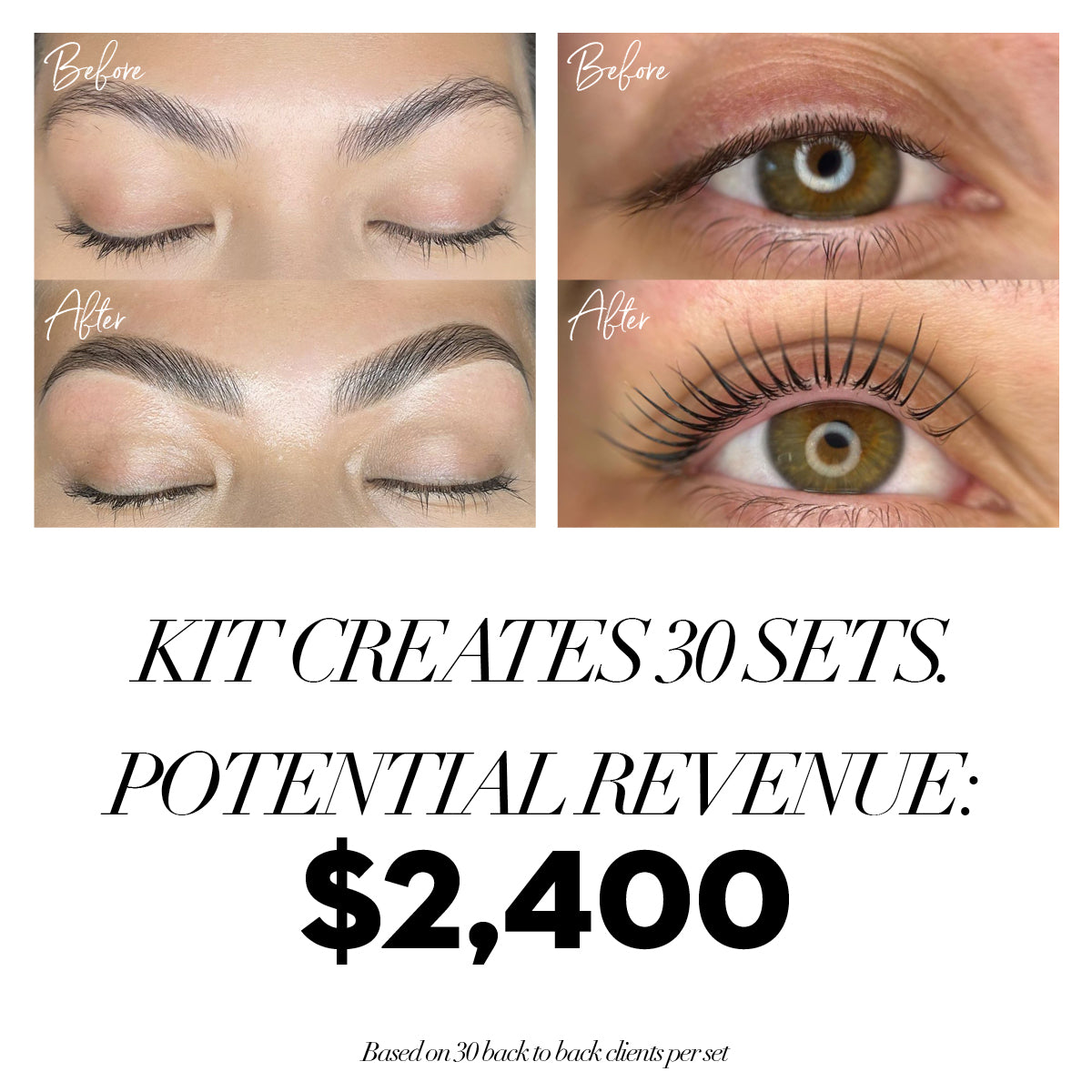 Lash Lift & Brow Lamination Solution – 30 Sachet Pack (Steps 1, 2 & 3) - One V Salon