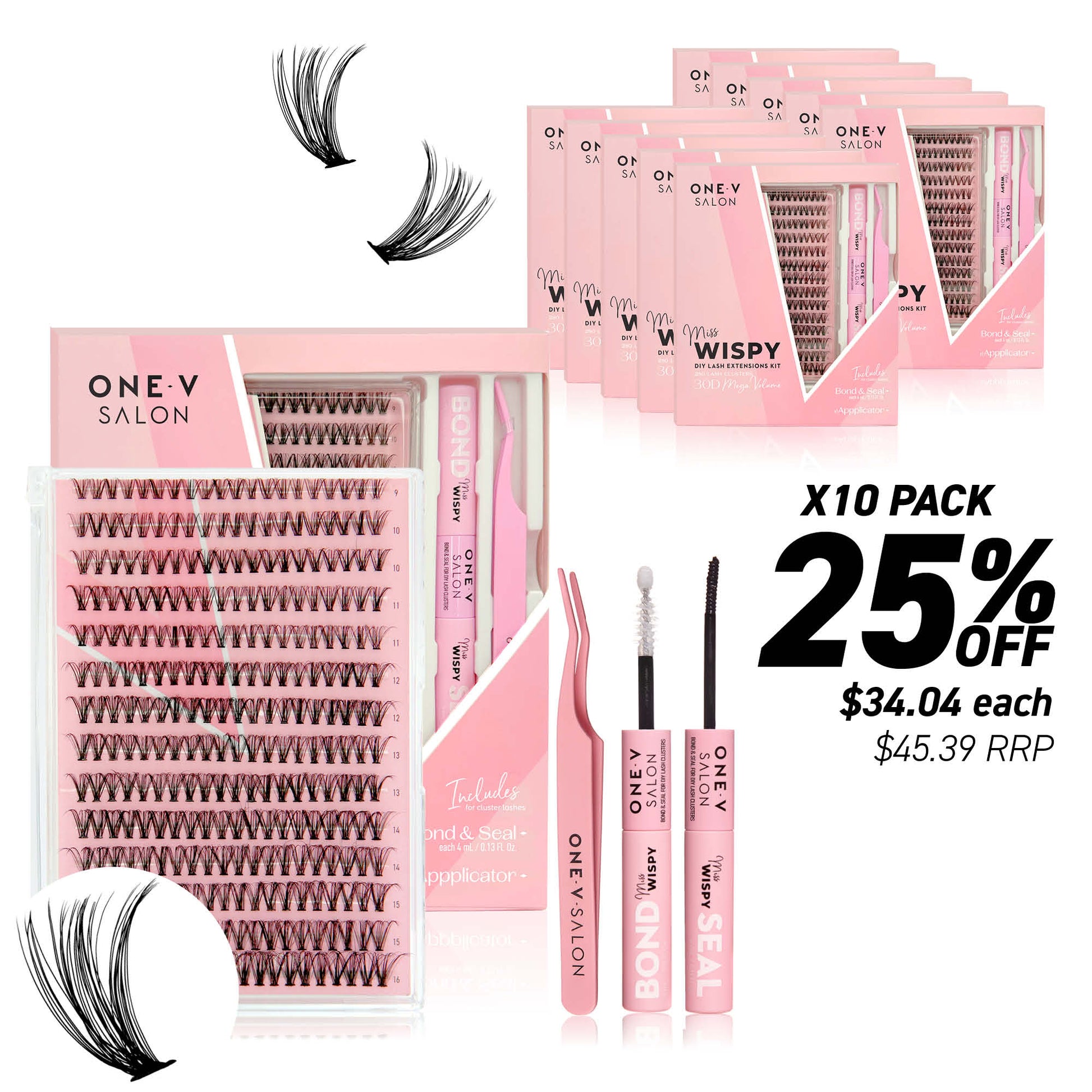 DIY Lash Cluster Kits - 30D Combo Kit (Bundle Pack) - One V Salon