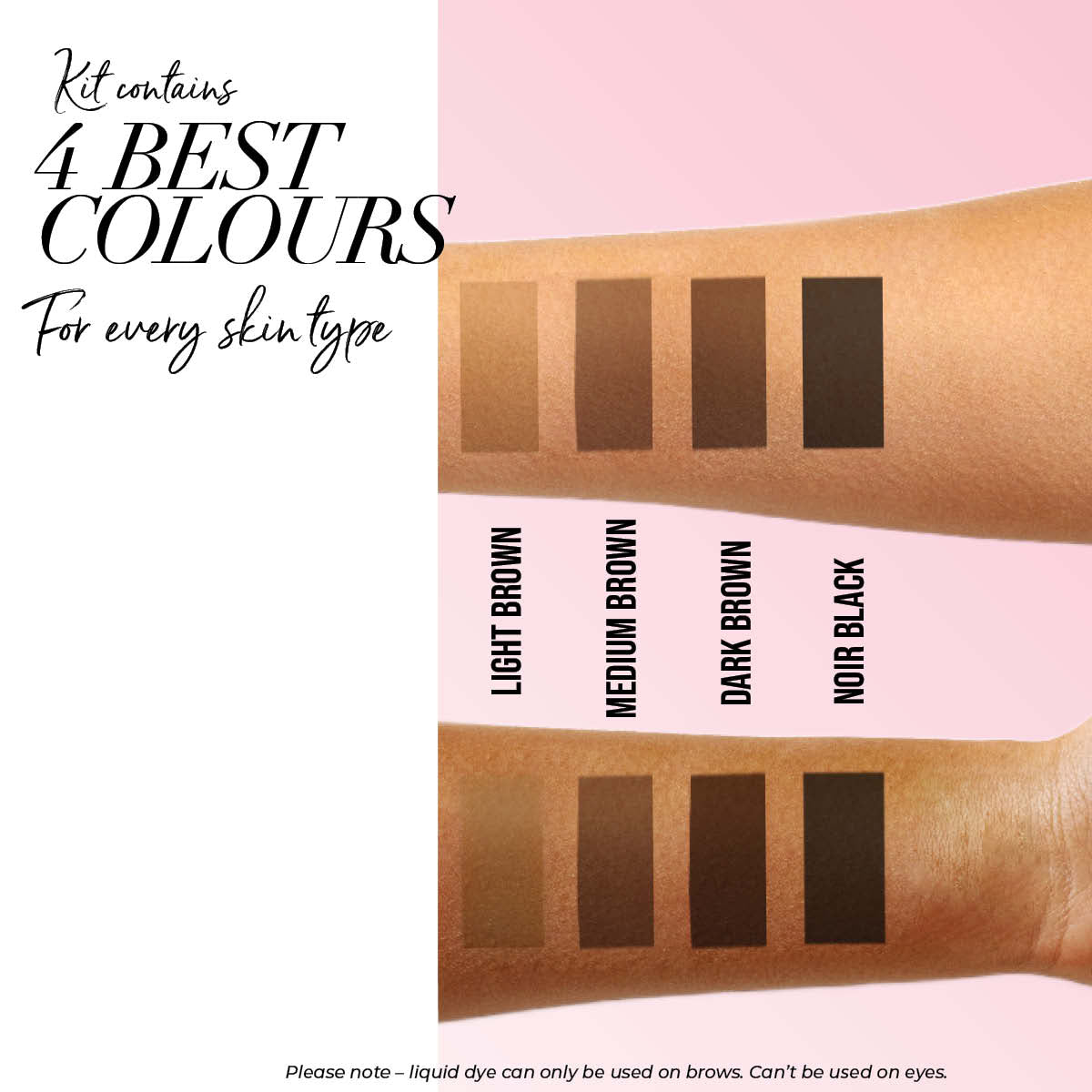 Brow Liquid Dye Starter Kit - 4 colours + 1 Developer - One V Salon