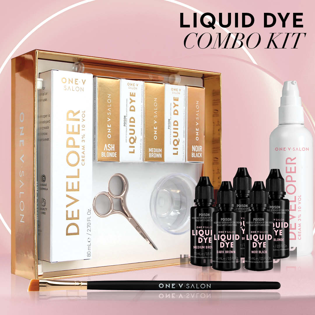 Brow Liquid Dye Complete Combo Kit  - X5 colours - One V Salon