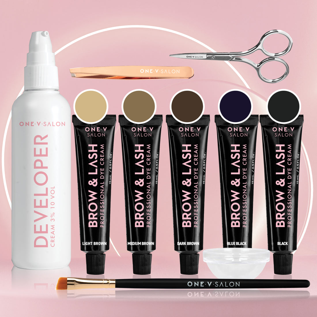 Brow & Lash Cream Dye Complete Combo Kit - One V Salon
