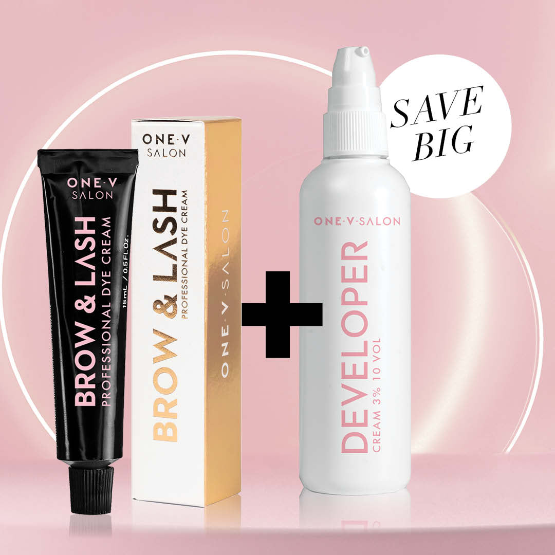 Brow & Lash Cream Dye 15 mL + Developer 3% - One V Salon