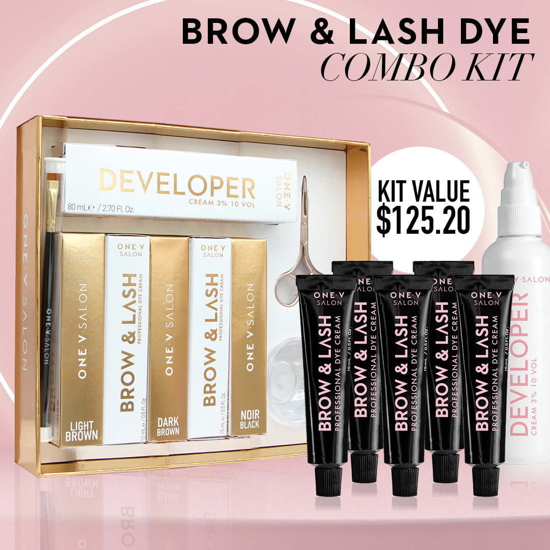 Brow & Lash Cream Dye Complete Combo Kit - One V Salon