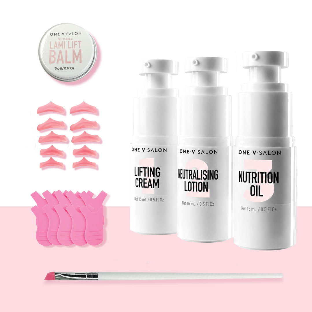 Brow Lamination & Lash Lift Professional Pump Complete Combo Kit - One V Salon