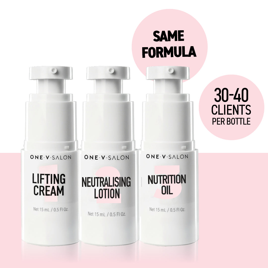 Lash Lift & Brow Lamination Pump Bundle Step 1, 2 & 3 - One V Salon