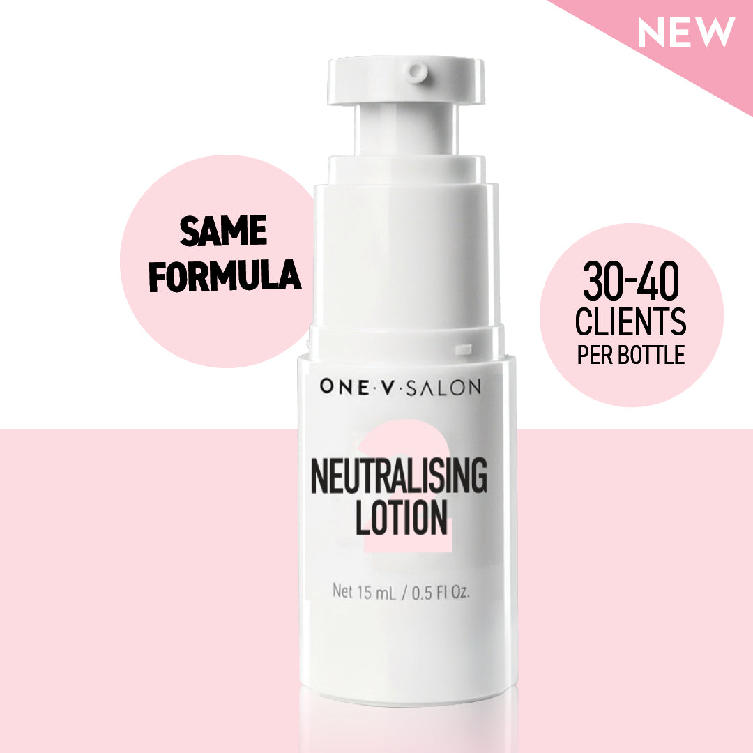 Lash Lift & Brow Lamination - Step 2 - Neutralising Lotion - Pump - One V Salon