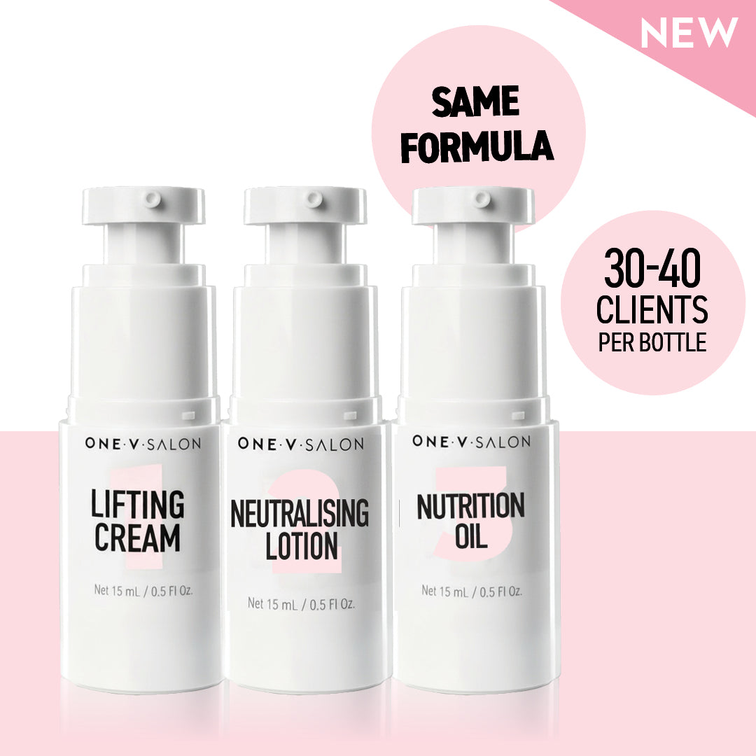 Lash Lift & Brow Lamination Pump Bundle Step 1, 2 & 3 - One V Salon