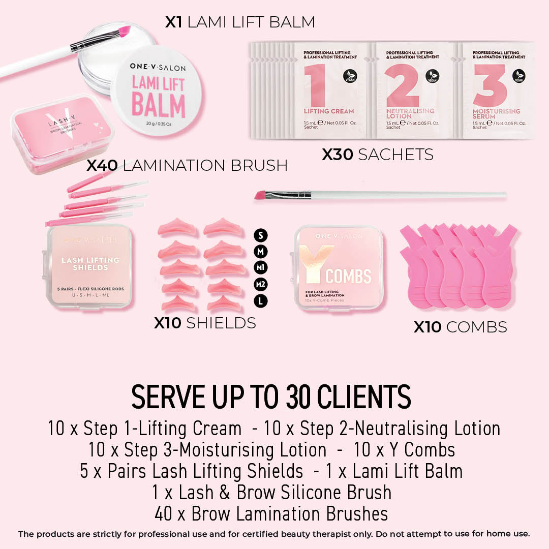 NEW Brow Lamination & Lash Lift Professional Limited Edition Kit - One V Salon