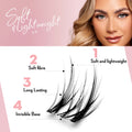 Miss Wispy Cluster Lashes Day to Night - 154 DIY Cluster Lashes Complete Kit (Bundle Pack) - One V Salon