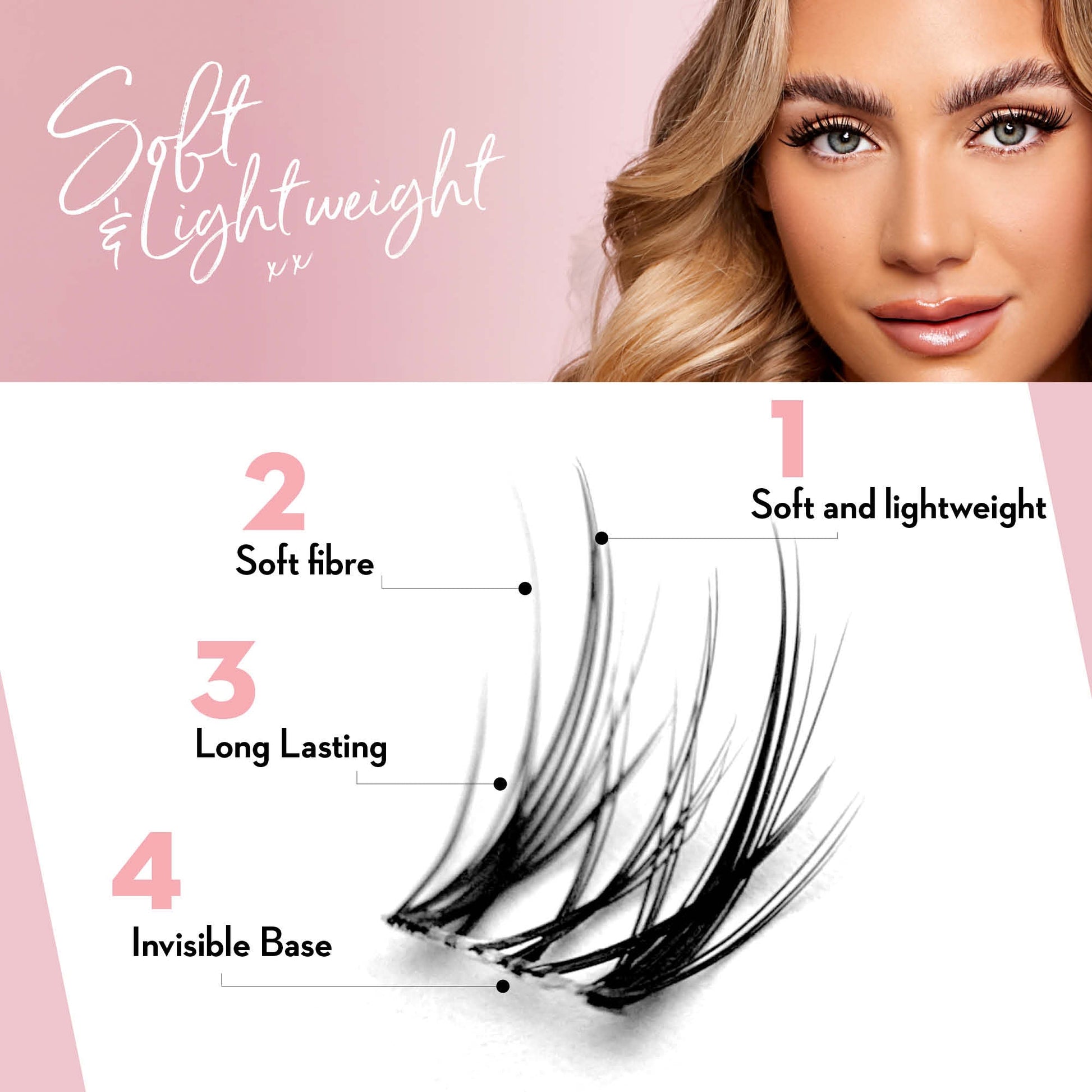 Miss Wispy Cluster Lashes Day to Night - 154 DIY Cluster Lashes Complete Kit (Bundle Pack) - One V Salon
