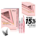 Luxe 3D Flawless -Hollywood - 140 DIY Cluster Lashes Combo Kit (Bundle Pack) - One V Salon