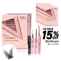 Luxe 3D Flawless -Hollywood - 140 DIY Cluster Lashes Complete Kit (Bundle Kit) - One V Salon