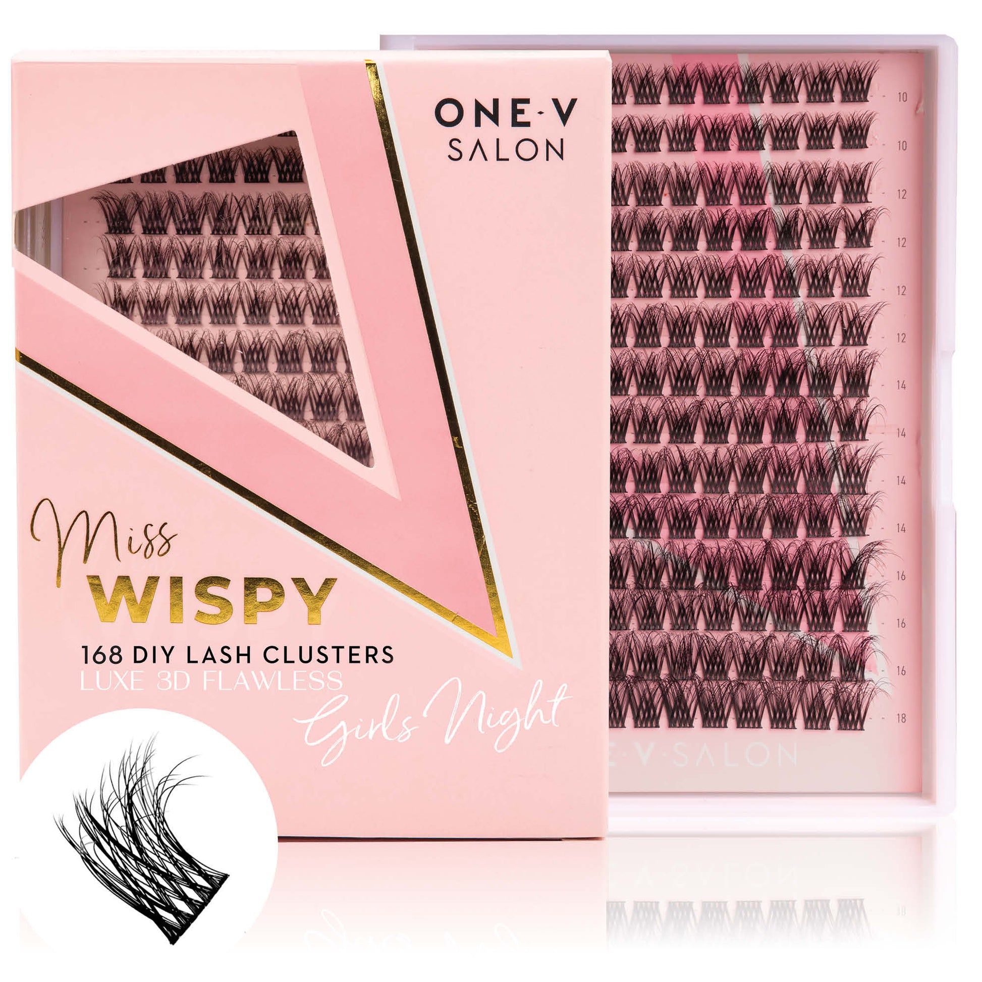 Luxe 3D Flawless - Girls Night - 168 DIY Cluster Lashes (Bundles Pack) - One V Salon