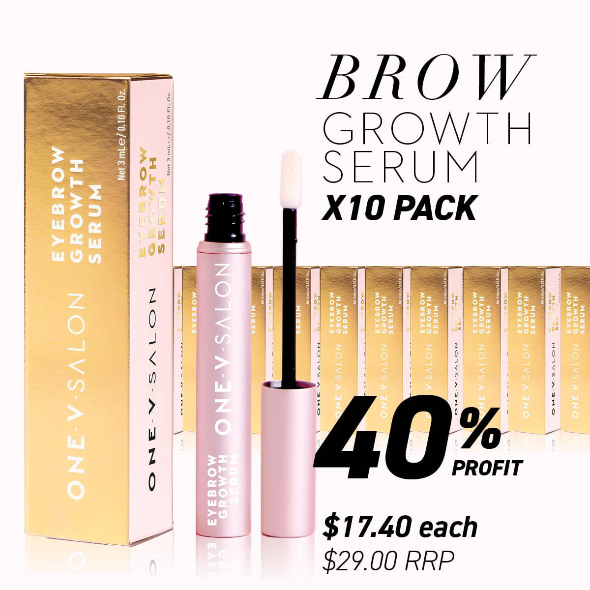 Eyebrow Growth Serum - Wholesale packs - One V Salon