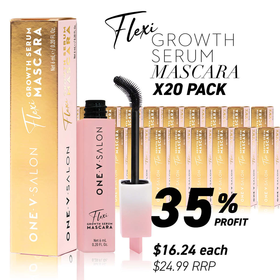 Flexi Growth Serum Mascara - (Bundle Packs) - One V Salon