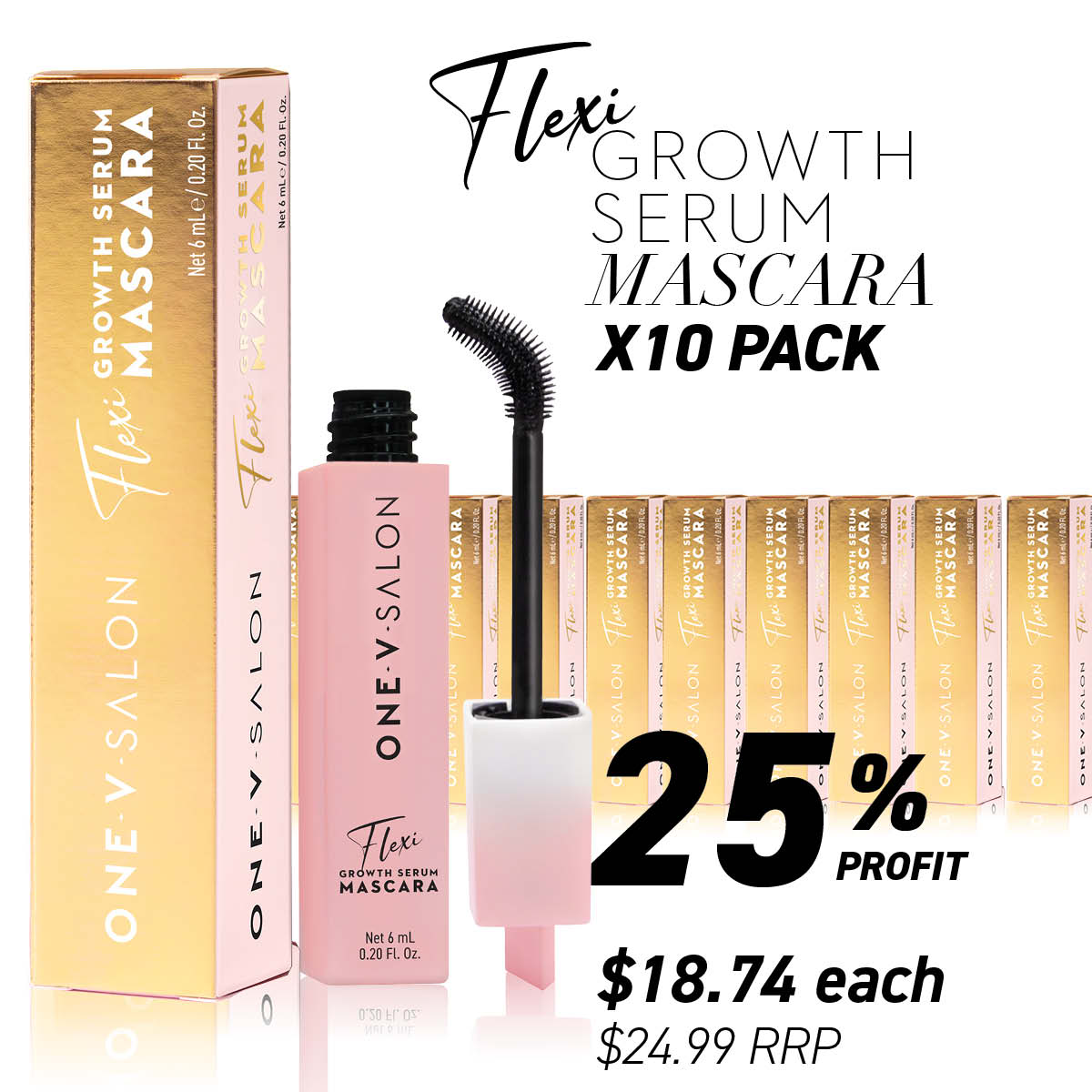 Flexi Growth Serum Mascara - (Bundle Packs) - One V Salon