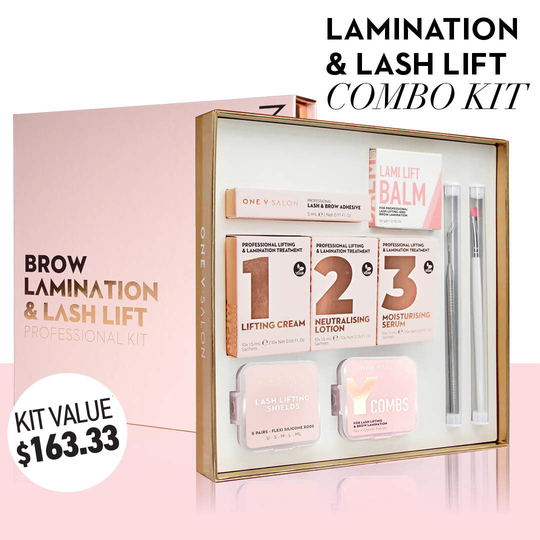 Brow Lamination & Lash Lift Professional Complete Combo Kit - One V Salon