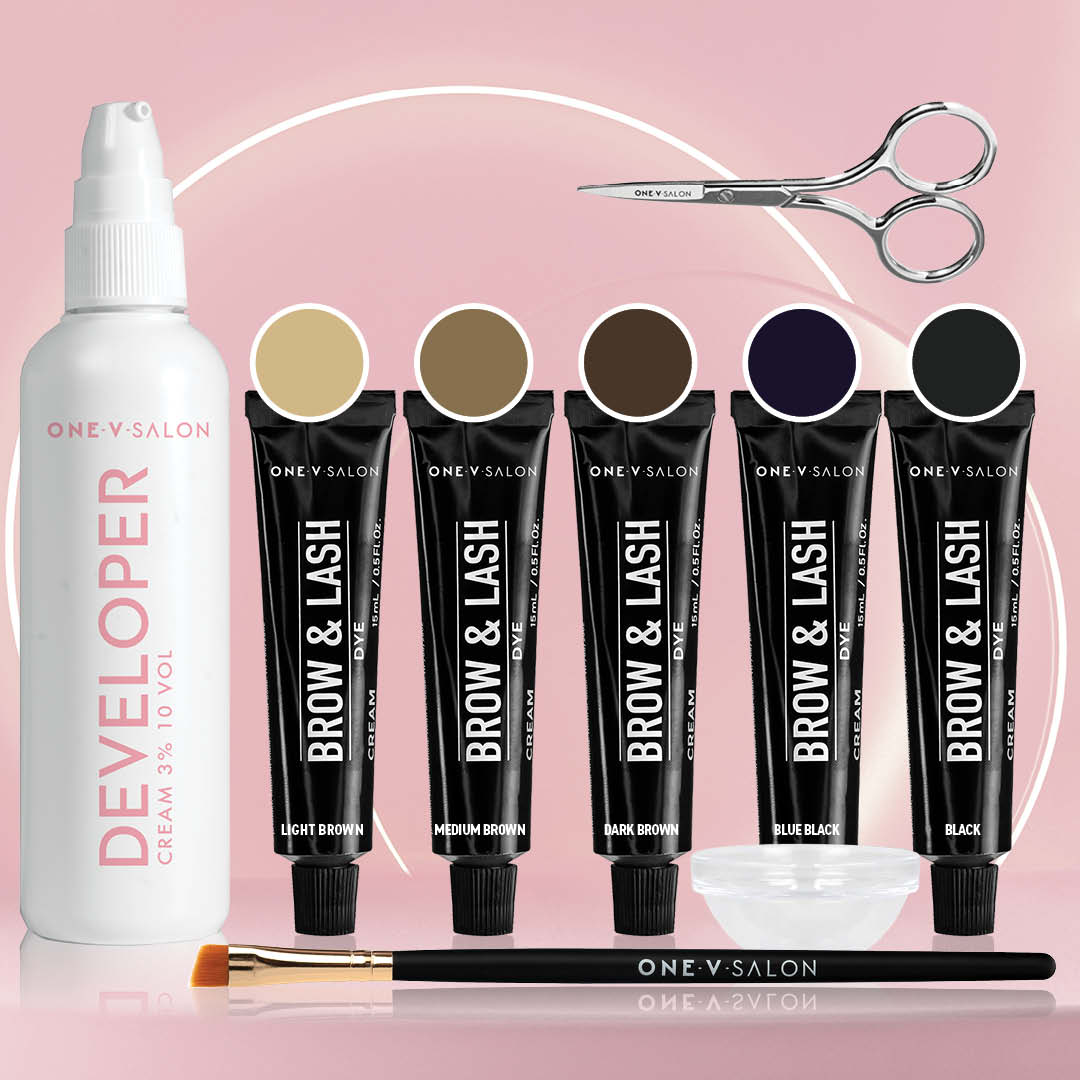Brow & Lash Cream Dye Complete Combo Kit - One V Salon