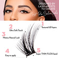 Luxe 3D Flawless - Fox Eye - 140 DIY Cluster Lashes Complete Kit (Bundle Pack) - One V Salon