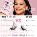 Luxe 3D Flawless - Fox Eye - 140 DIY Cluster Lashes - One V Salon