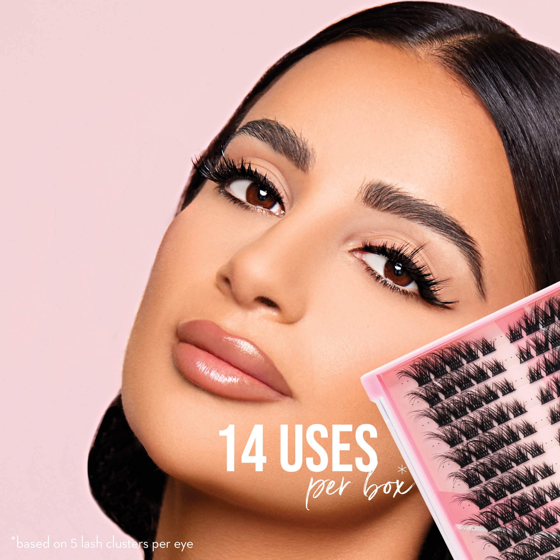 Luxe 3D Flawless - Fox Eye - 140 DIY Cluster Lashes - One V Salon