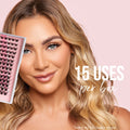 Luxe 3D Flawless -Hollywood - 140 DIY Cluster Lashes Complete Kit (Bundle Kit) - One V Salon