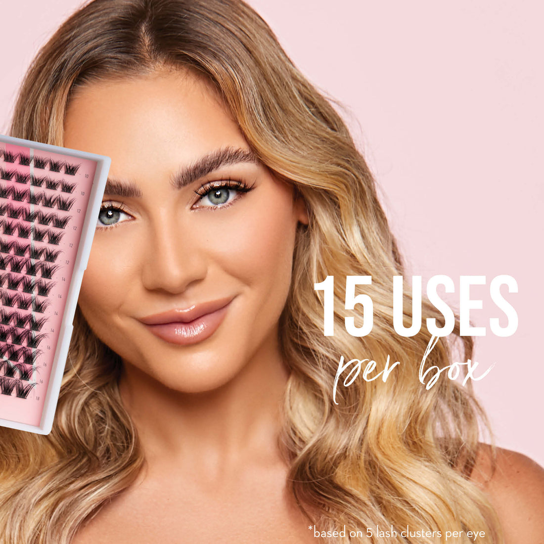 Luxe 3D Flawless -Hollywood - 140 DIY Cluster Lashes Complete Kit - One V Salon