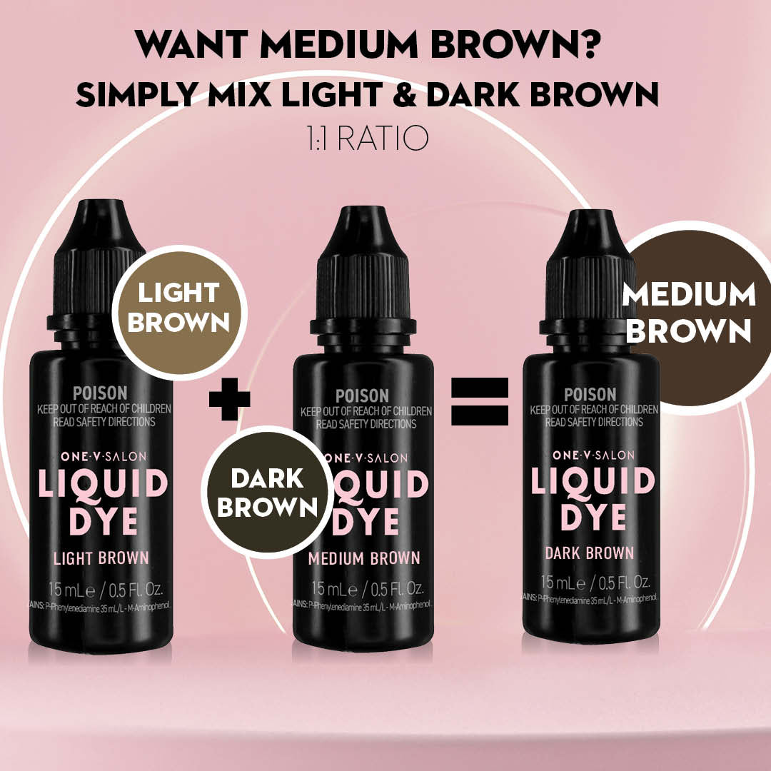 Liquid Dye WITHOUT Henna 15ml + Developer 3% - One V Salon