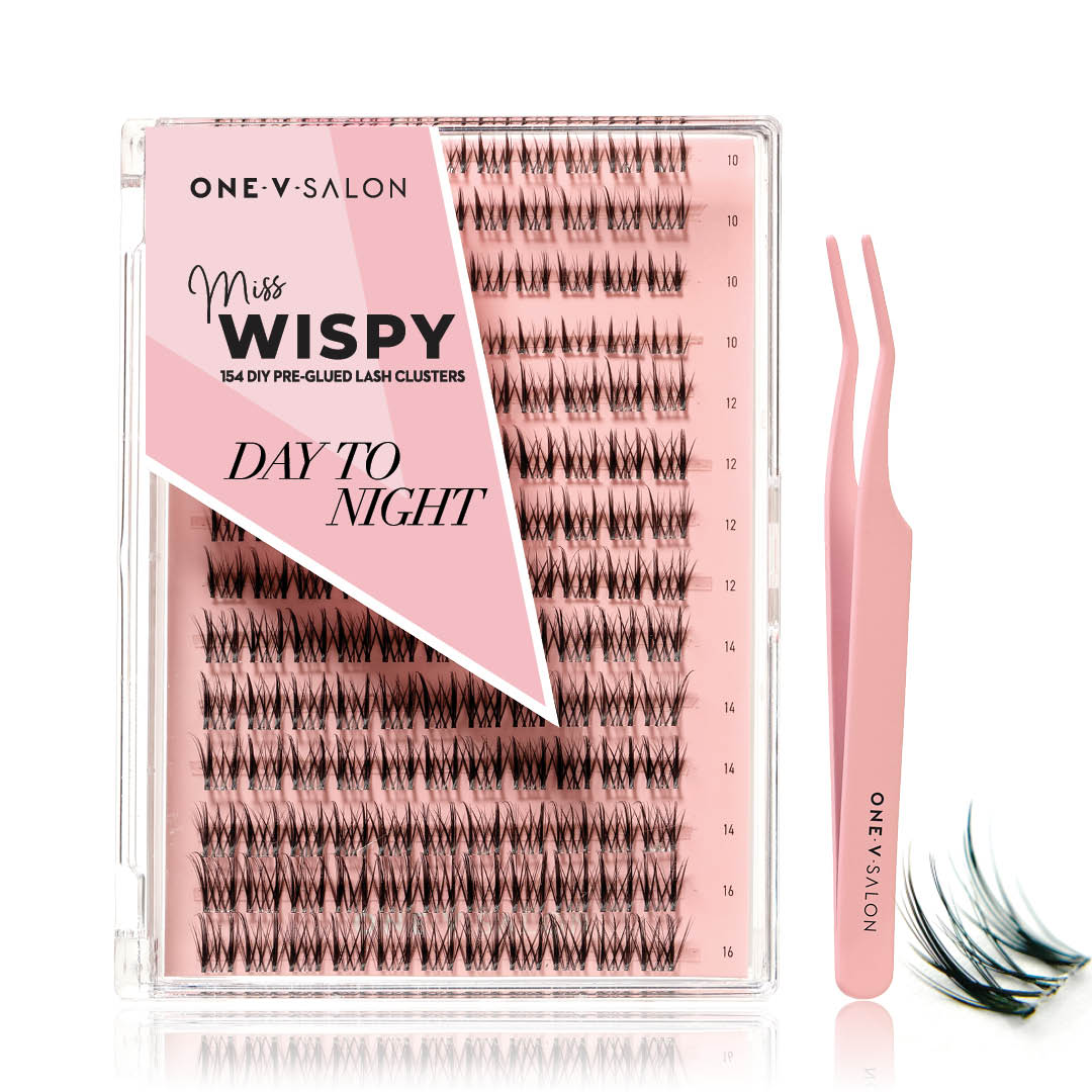 Day to Night Press On Pre-glued Under-lashes Cluster Lashes & Applicator - One V Salon
