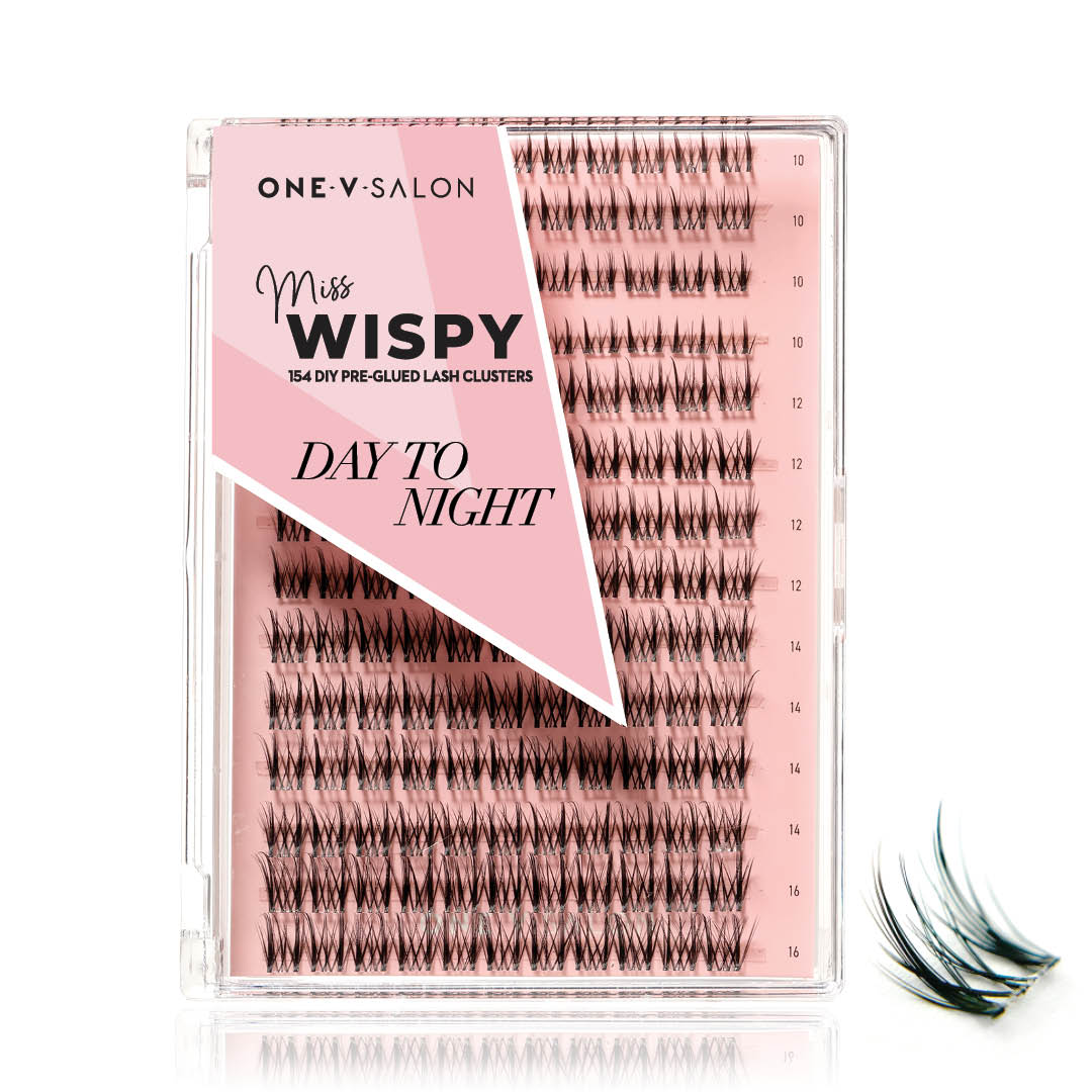 Miss Wispy Press On Preglued Under-lashes Cluster Lashes Day to Night - One V Salon
