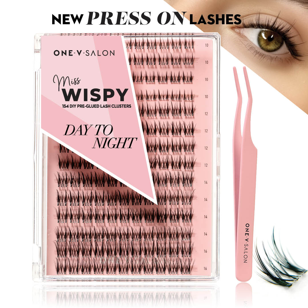 Day to Night Press On Pre-glued Under-lashes Cluster Lashes & Applicator - One V Salon
