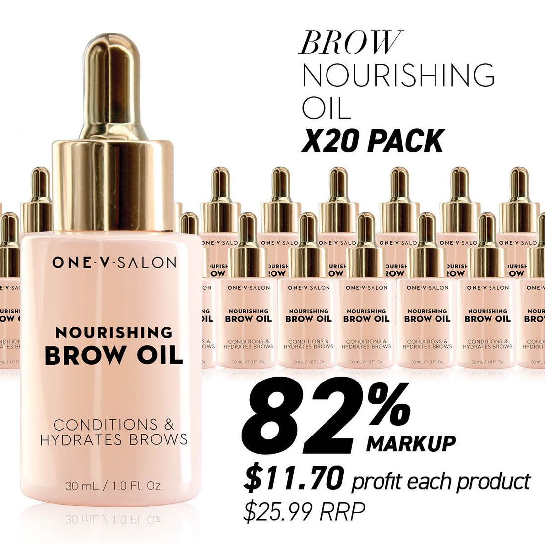 Eyebrow Nourishing Oil - 30ml New Bundles - One V Salon