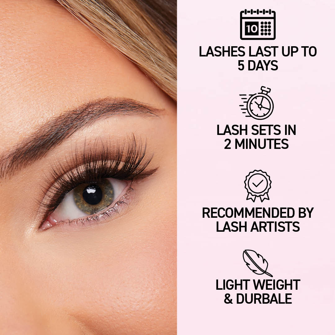Glam Volume Press On Preglued Under-lashes Cluster Lashes - One V Salon