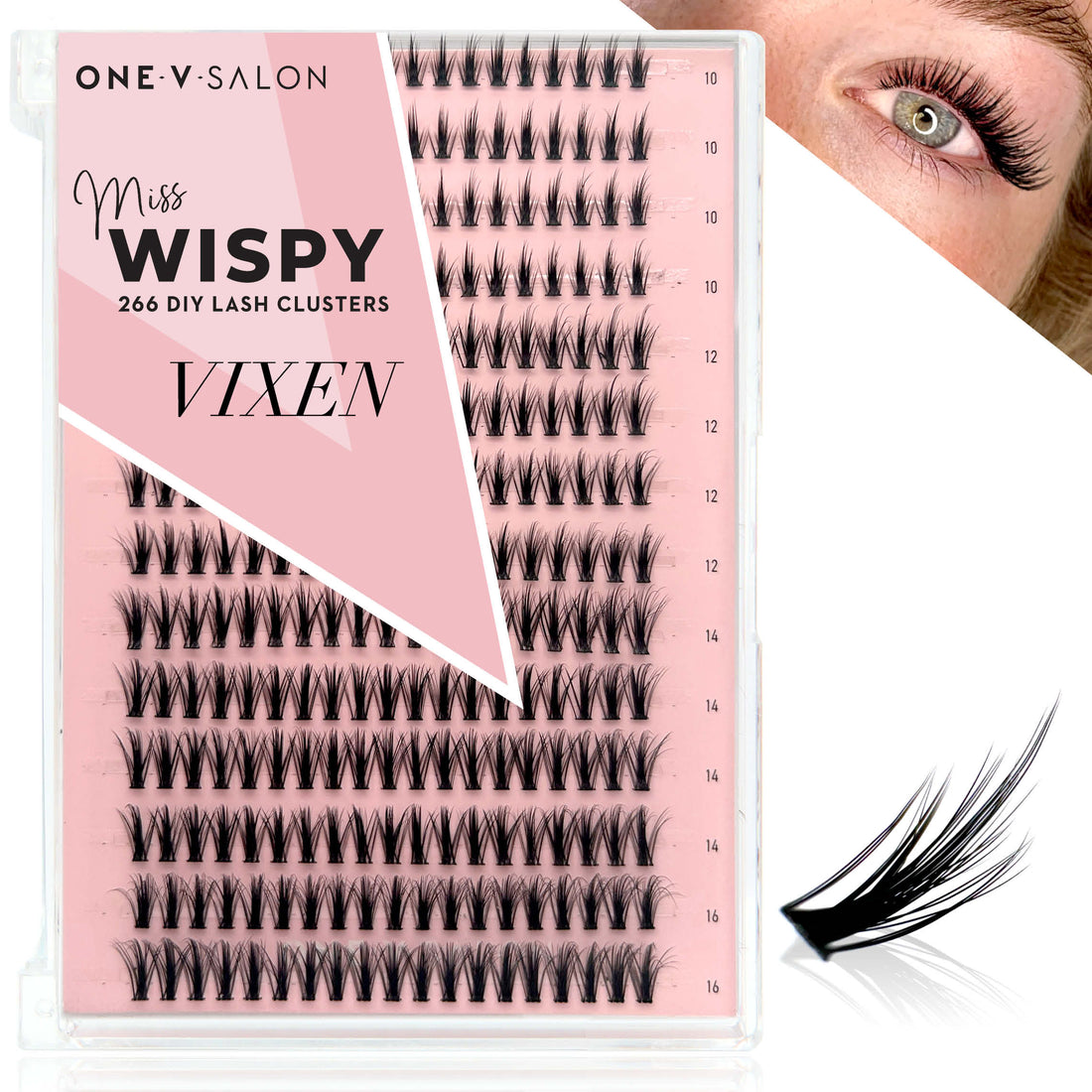 Miss Wispy Cluster lashes - Vixen - 266 cluster lashes - One V Salon