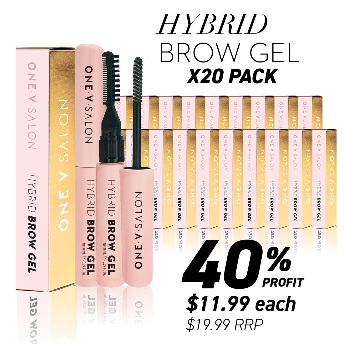 Hybrid Brow Gel - (Bundle Packs) - One V Salon