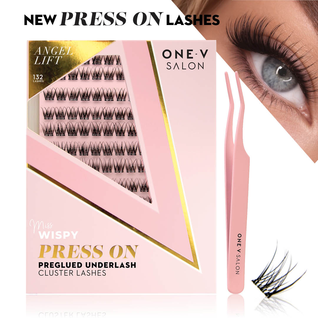 Angel Lift Press On Pre-glued Under-lashes Cluster Lashes & Applicator - One V Salon