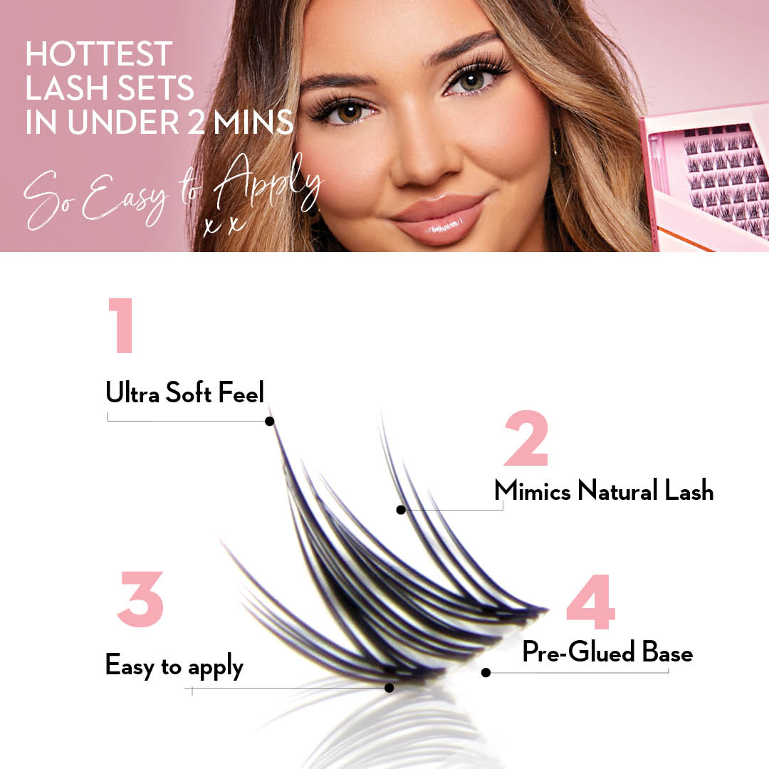 Cloud 9 Press On Pre-glued Under-lashes Cluster Lashes & Applicator - One V Salon