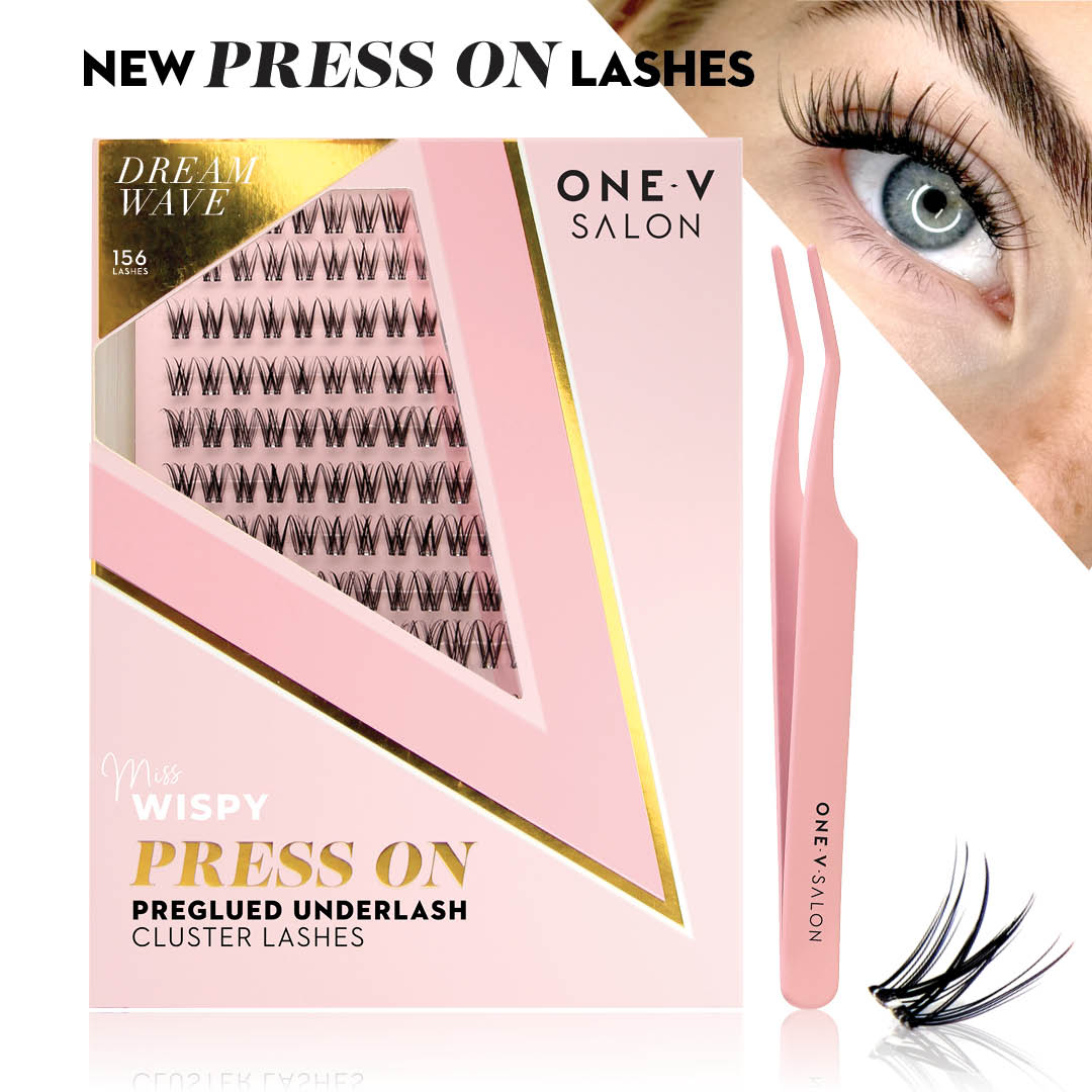 Dream Wave On Pre-glued Under-lashes Cluster Lashes & Applicator - One V Salon