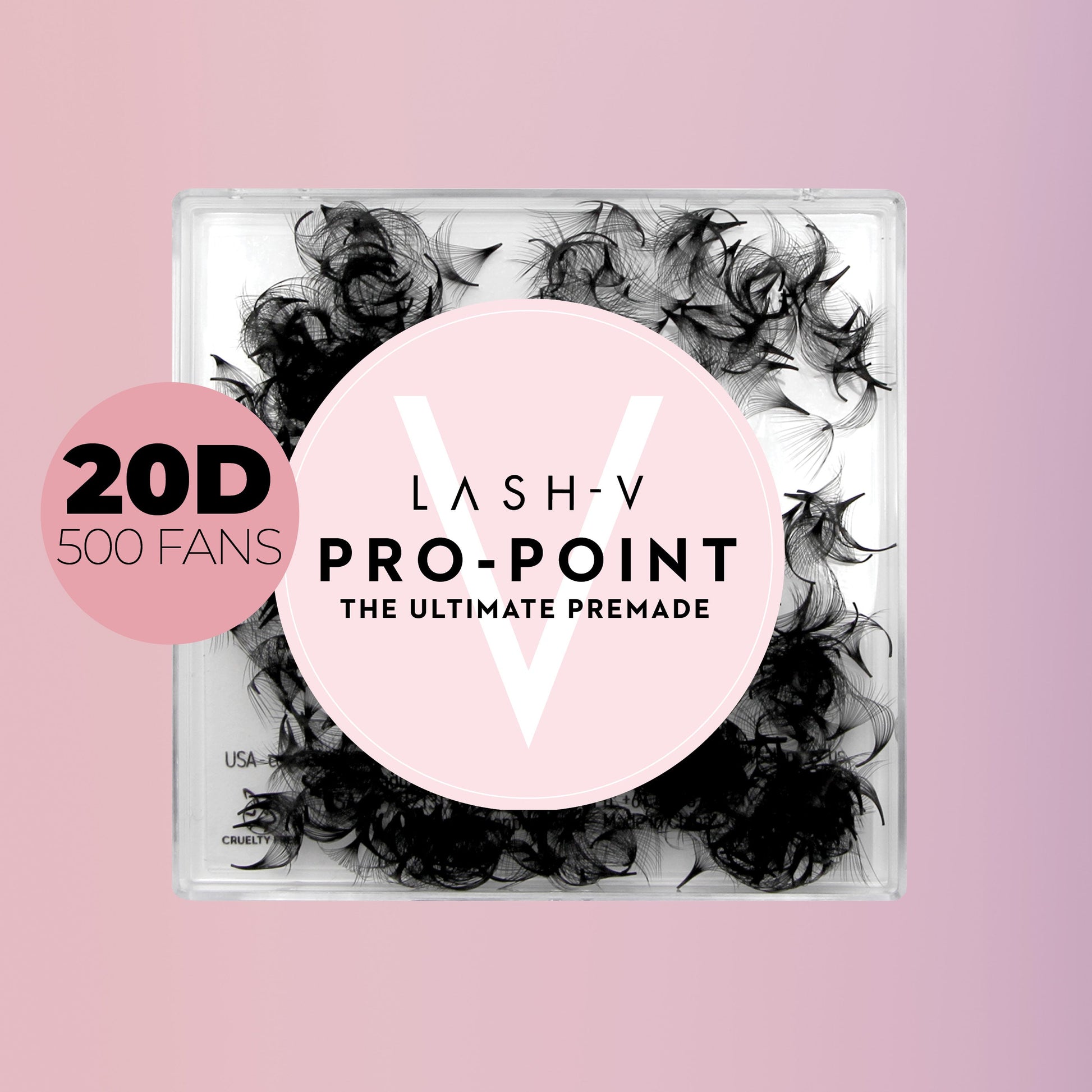 20D Pro-Point Ultimate - 500 Loose Fans - One V Salon