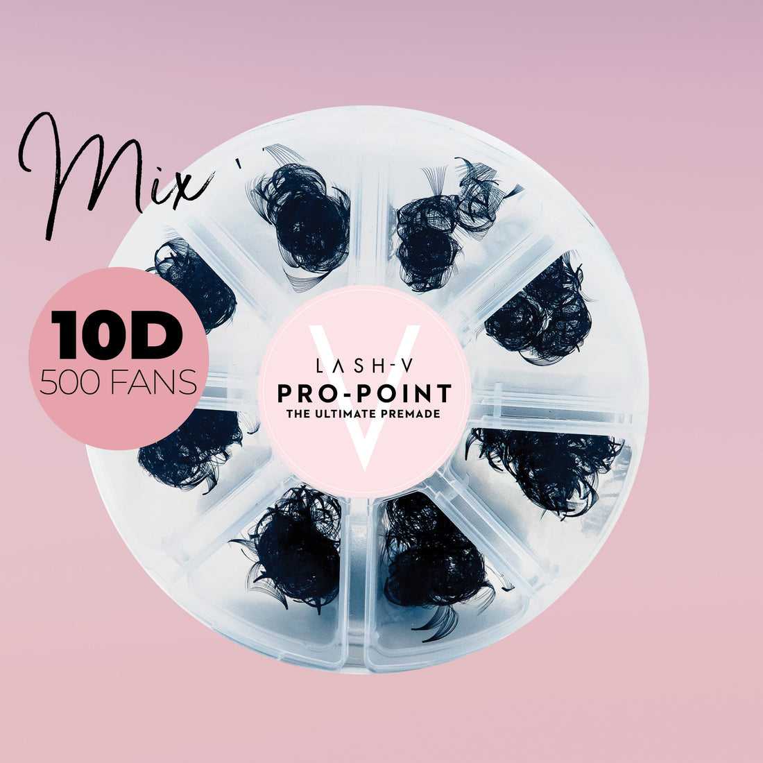 10D Pro-Point Ultimate - 500 loose Mix Fans - One V Salon