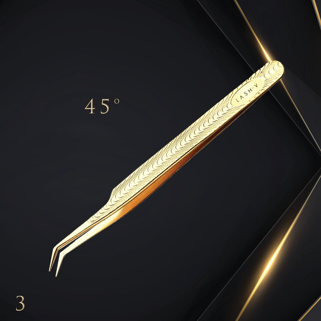 Luxe Gold Tweezers - 45° #3 - One V Salon