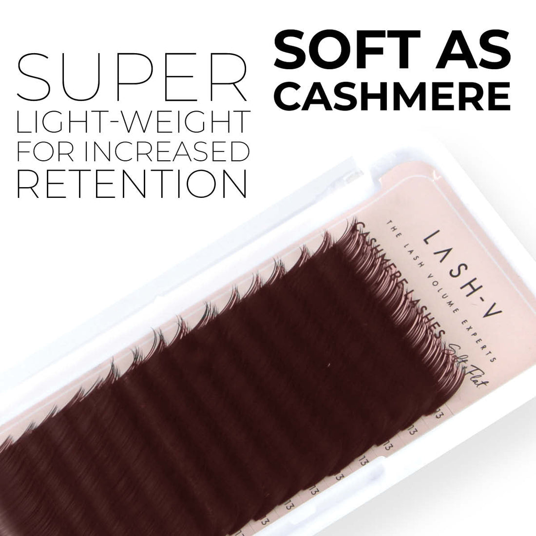 Cashmere Soft Flat Lashes - 0.20 - C Curl Dark Brown - One V Salon