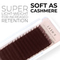 Cashmere Soft Flat Lashes - 0.15 - D Curl Dark Brown - One V Salon