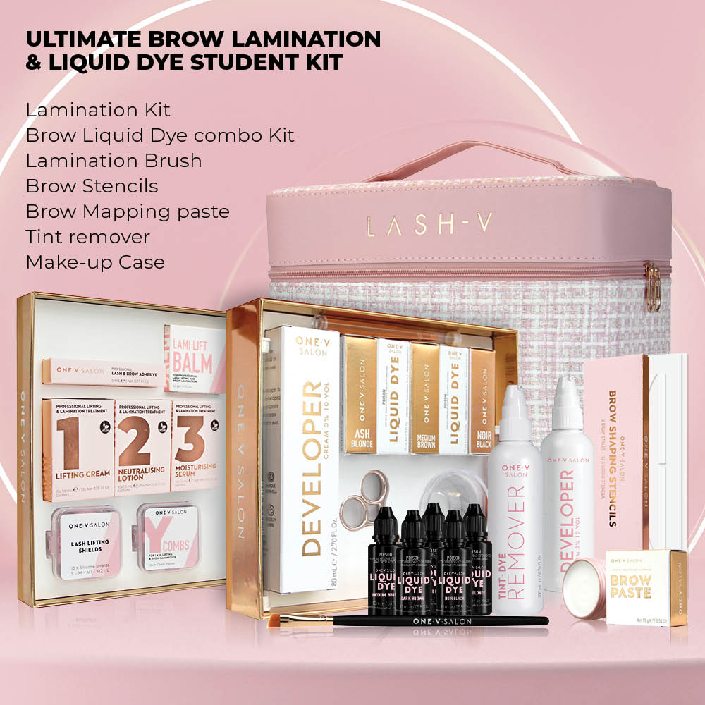 Student Brow Kit - Lamination Lash Lift / Brow Liquid Dye - One V Salon