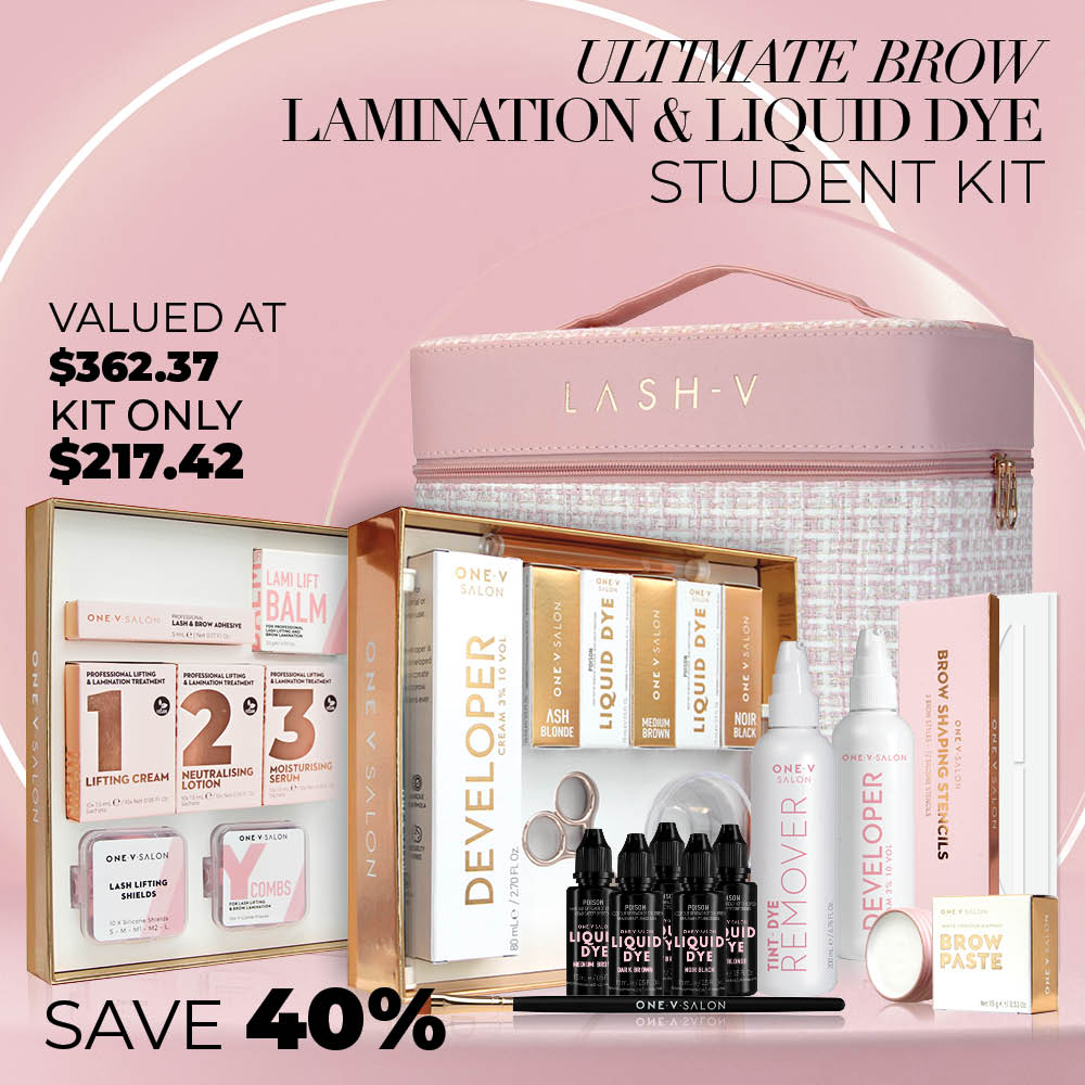 Student Brow Kit - Lamination Lash Lift / Brow Liquid Dye - One V Salon