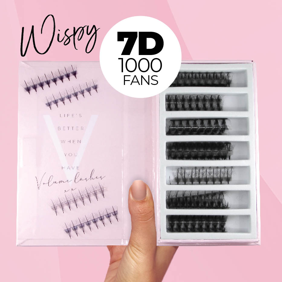 7D Promade Wispy Ultra-speed - 1000 Fans - One V Salon