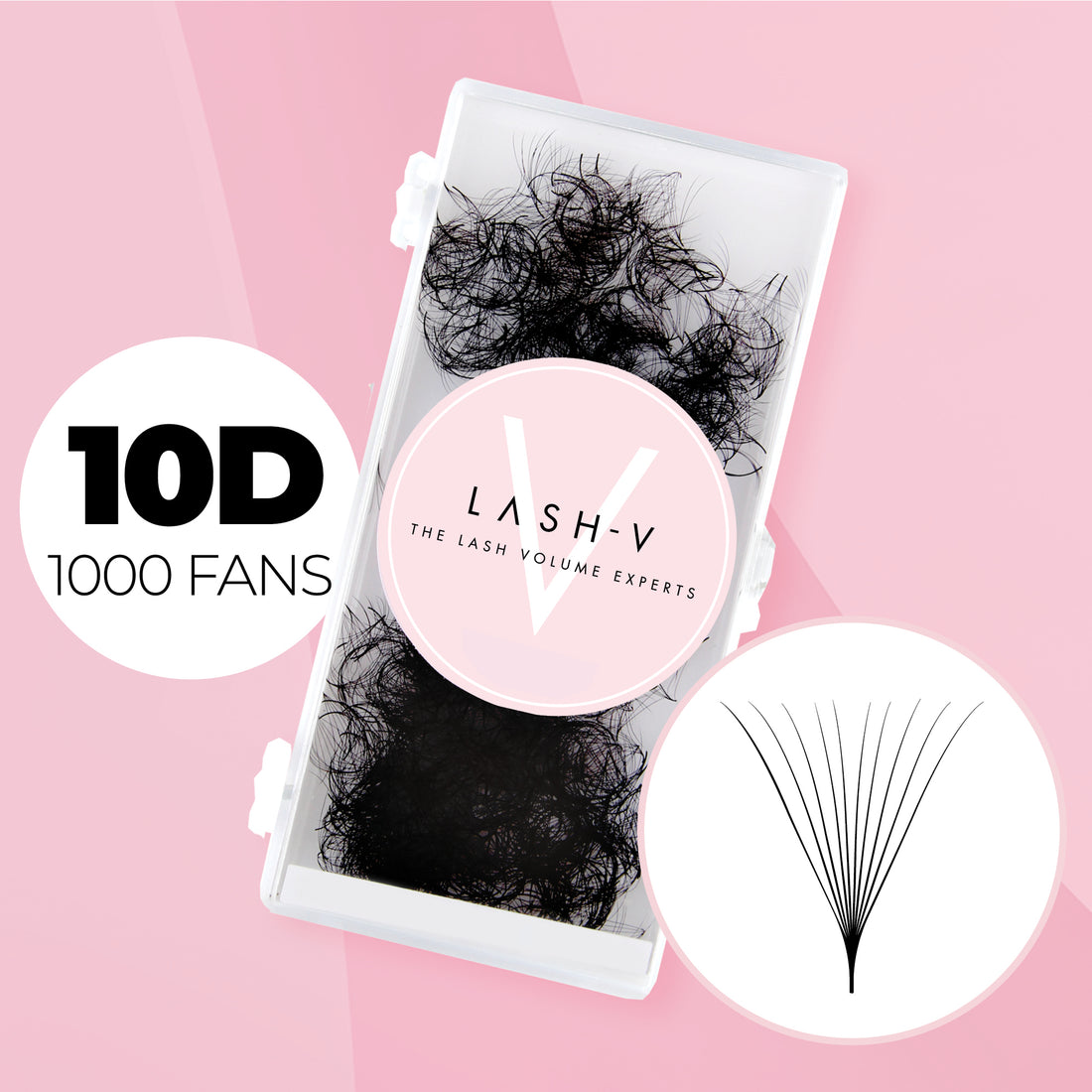 10D Wholesale Premade Lash Fans Loose 1000ct - Salon Supply - One V Salon
