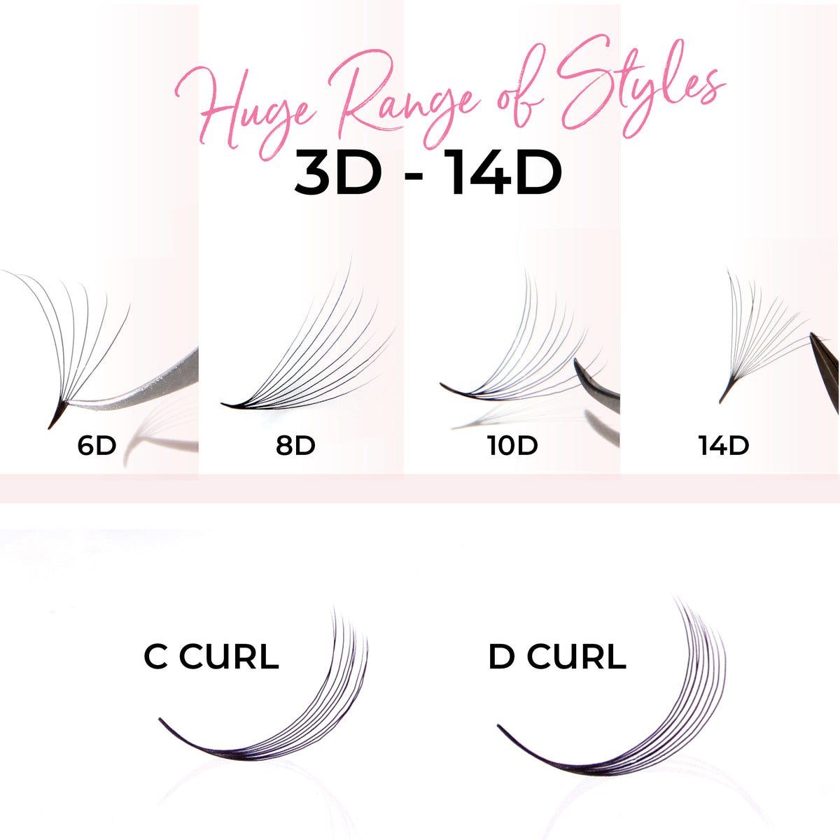 9D Promade Wispy Loose - 1000 Fans - One V Salon